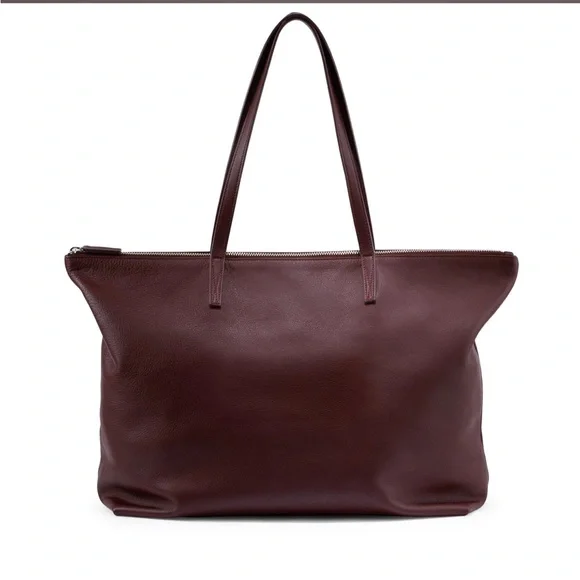 Leatherology | Aleena Soft Zippered Tote in Bordeaux - Full Grain Leather - Picture 2 of 16